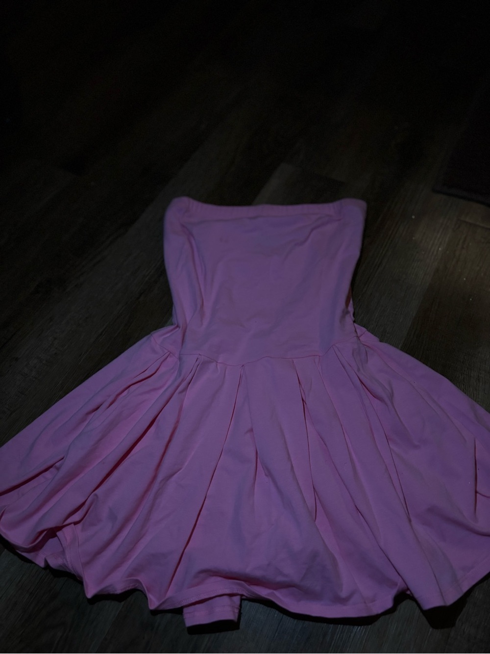 Amazon Pink Strapless Fit & Flare Dress